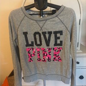 Victoria's Secret Gray Love Pink Top